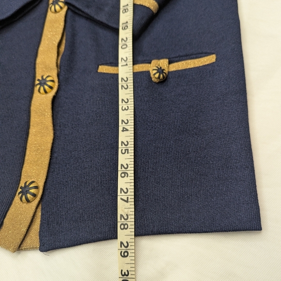 Vintage 1980's Metallic Knit Sweater Jacket Glam - Picture 12 of 12